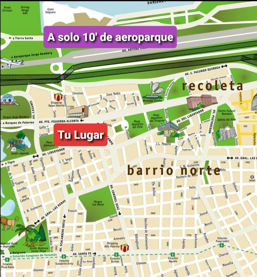 Apartamento Muy Luminoso Palermo Chico 10' Aeroparque 100m Del Mater Dei